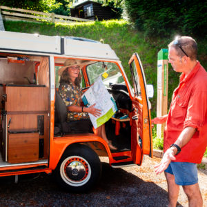 En voiture/ camping-car